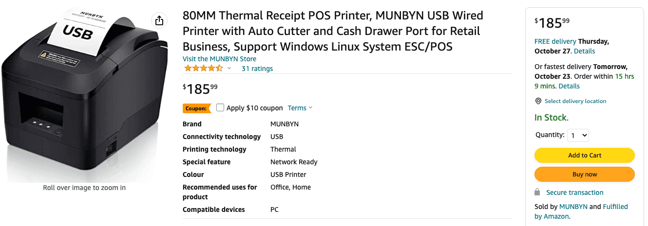 thermal Munbyn Printer 1